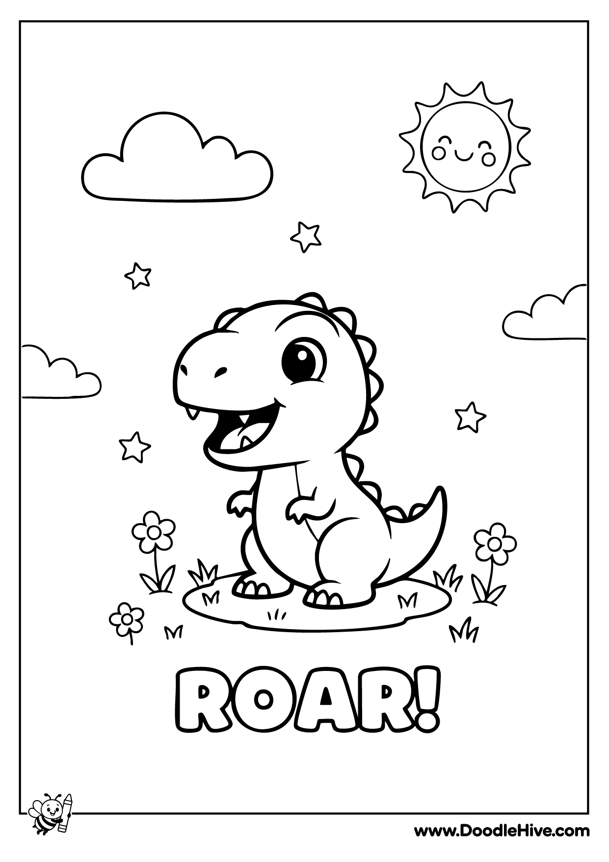 Happy Roaring Dinosaur