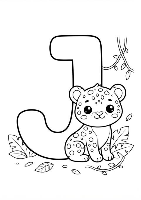 Alphabets Letter J Coloring Page