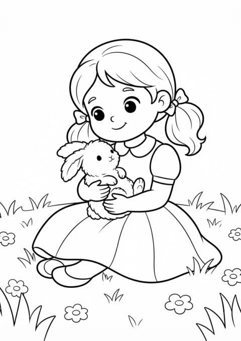 Princess And Her Bunny Friend