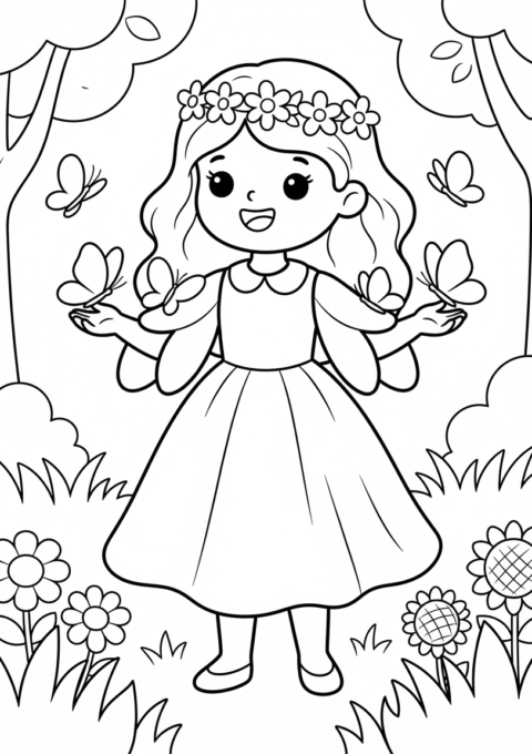 Princess And The Butterfly Garden