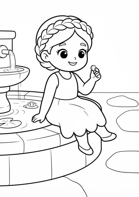 Princess Of The Courtyard Fountain