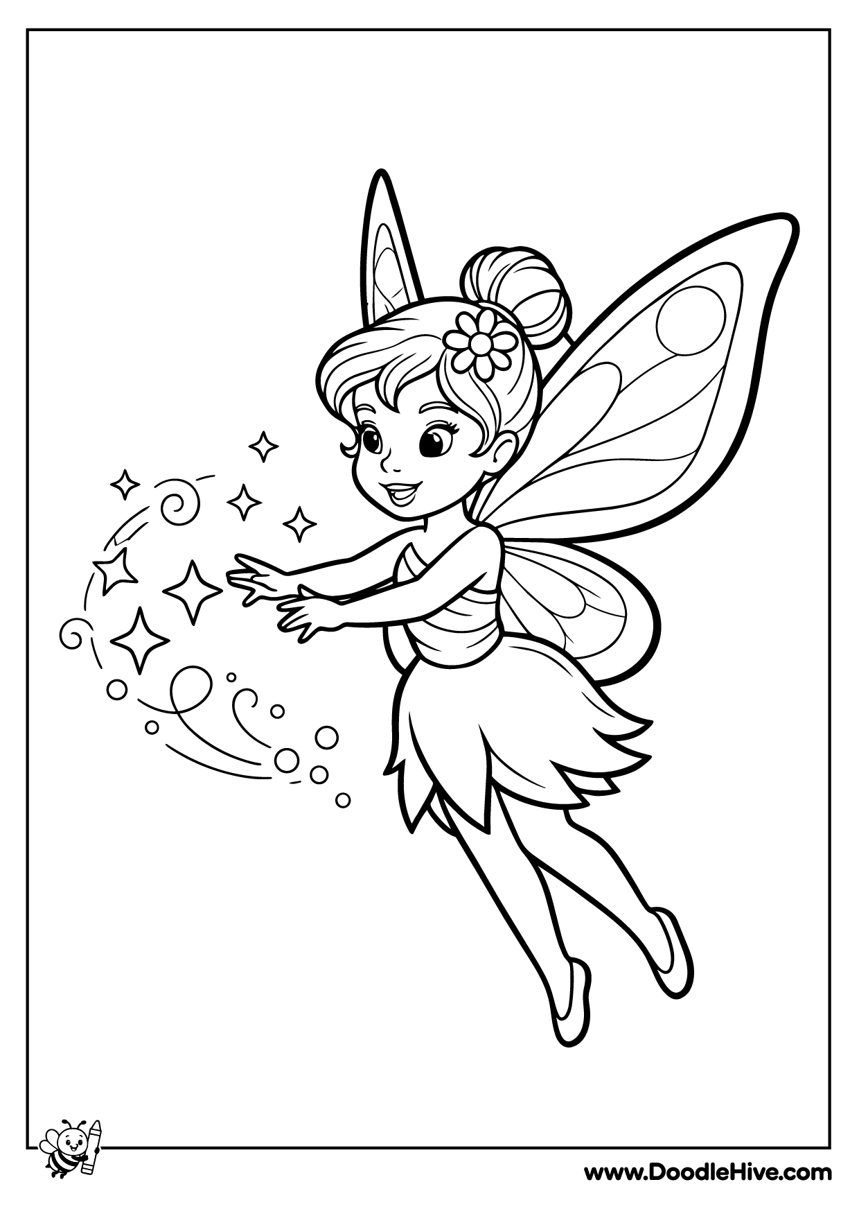 Princess Magic Garden Coloring Page